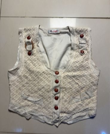 Nazli White Vest