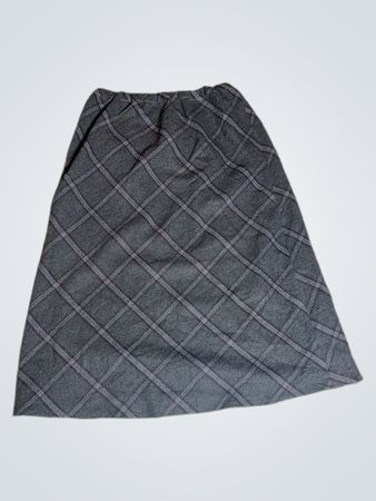 Gray Plaid Skirt