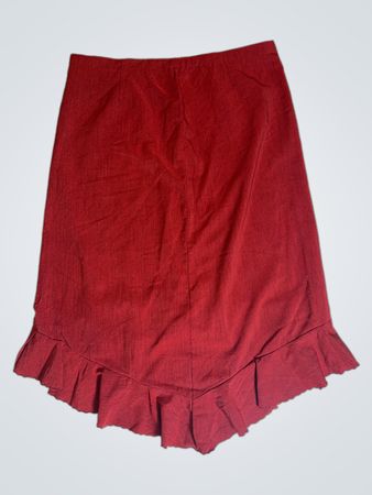 Unbranded Red Ruffled Mini Skirt