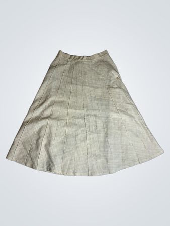 Unbranded Cream Pleated Midi Skirt