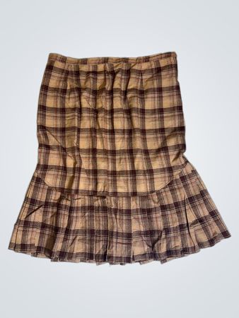 Plaid Pleated Mini Skirt