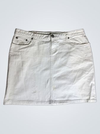 White Denim Skirt