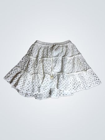 Zara White Lace Mini Skirt