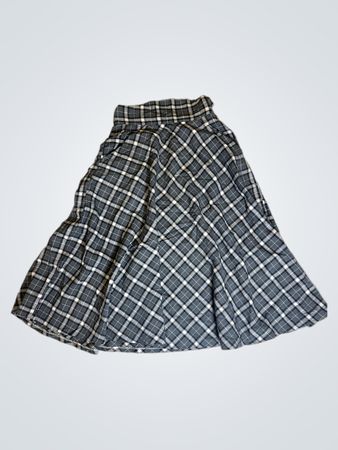 Gray Plaid Skirt
