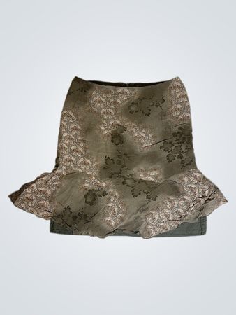 Unbranded Floral Print Ruffled Mini Skirt