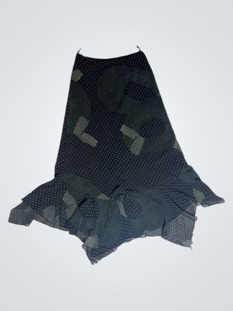 Zara Black Polka Dot Ruffled Skirt