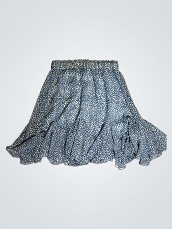 Blue Floral Skirt
