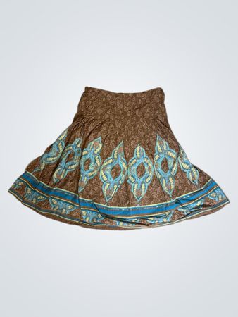 Brown Floral Skirt