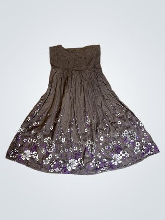 Unbranded Floral Print Midi Skirt