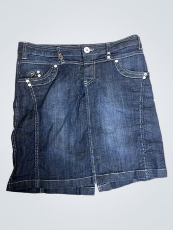 A Green House Denim Mini Skirt
