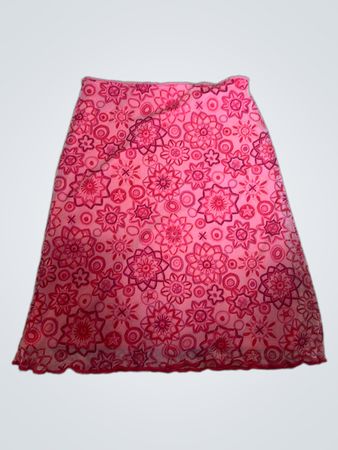 Authentic Pink Floral Mini Skirt