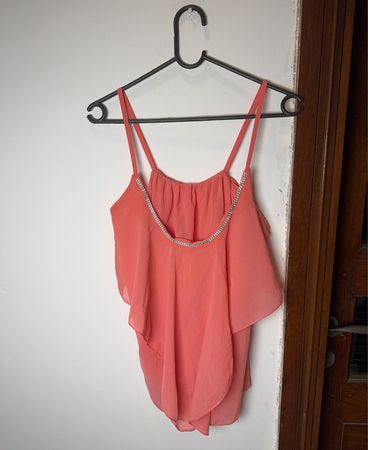 Pink Spaghetti Strap Top