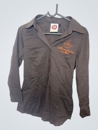CG Fashion Women's Long Sleeve Button-Up Shirt with Marktstubchen ...ihr Cafe Embroidery