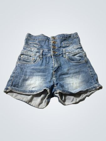 Denim-High-Waist-Shorts