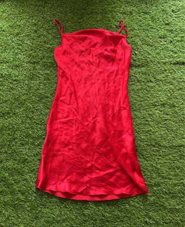 Bebe Red Slip Dress