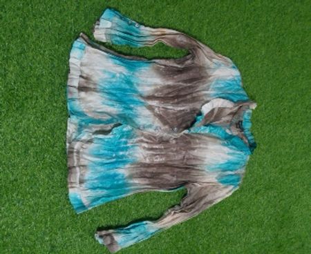 PIANO Tie-Dye Faltenlangarmshirt