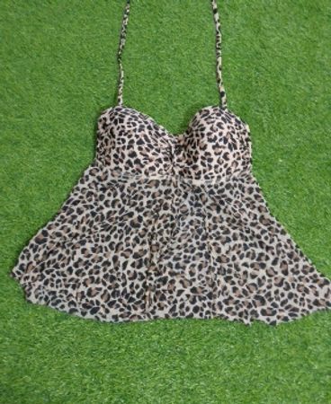Kona Sol Damen Bikini-Oberteil mit Leopardenmuster