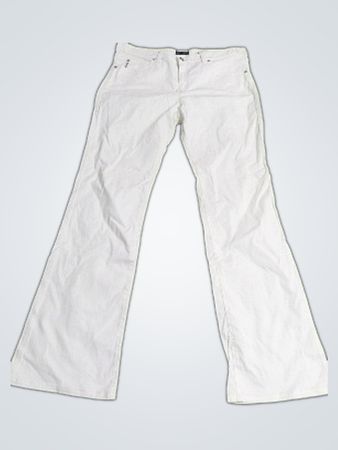 Armani Jeans Weiße Cord-Hosen mit ausgestelltem Bein