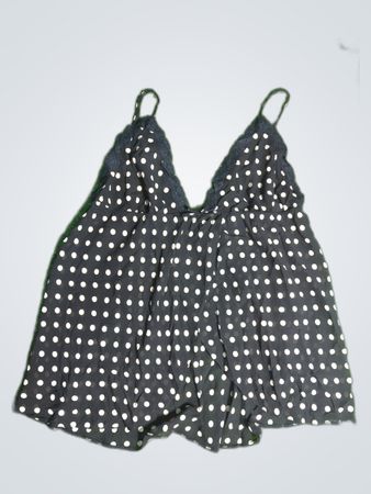 F&F Black Polka Dot Lace Trim Camisole