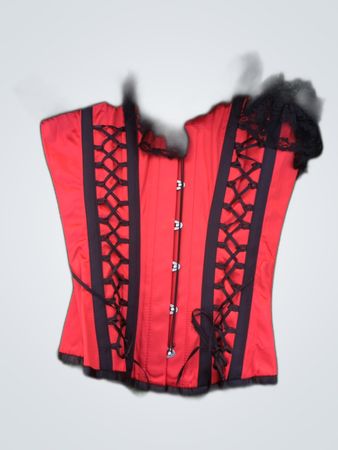 Red and Black Corset