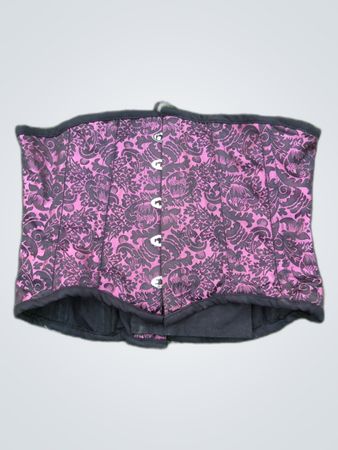 Pink and Black Floral Corset