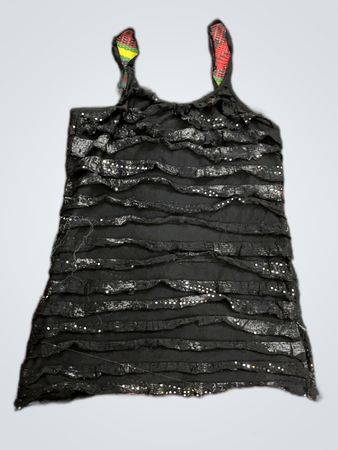 Justice Black Sequined Tank Top