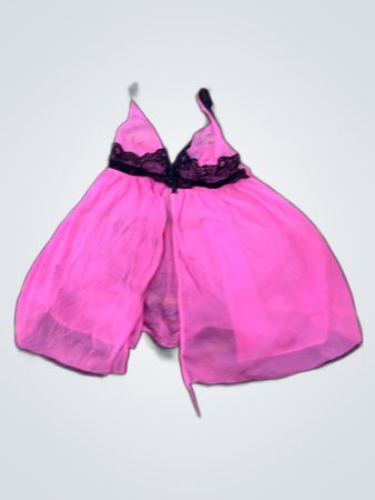 Pink Lace Trim Chemise