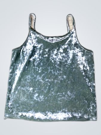 Green Velvet Cami Top
