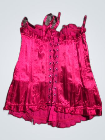 Red Satin Corset Top