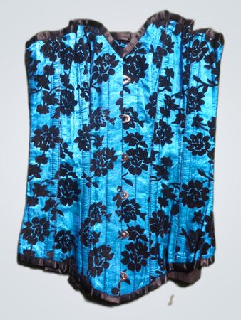 Blue Floral Corset