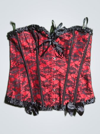 Red and Black Lace Corset