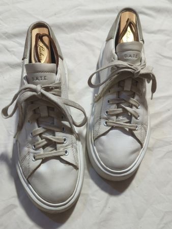 D.A.T.E. White Leather Sneakers