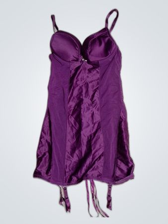 Ann Summers Purple Satin Corset Dress