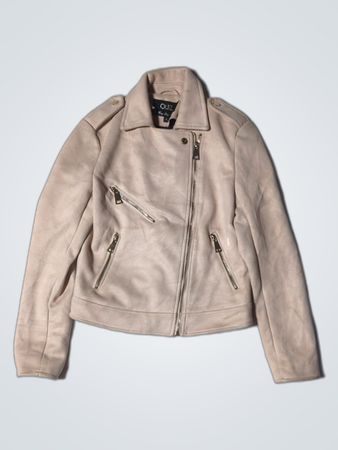 QUIZ Beige Faux Leather Jacket