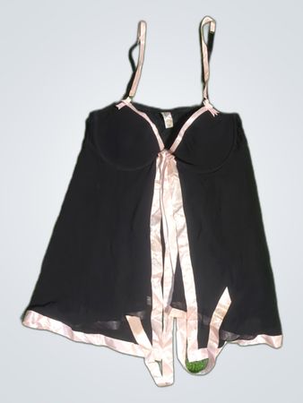 Ann Summers Black Lace Babydoll Slip Dress