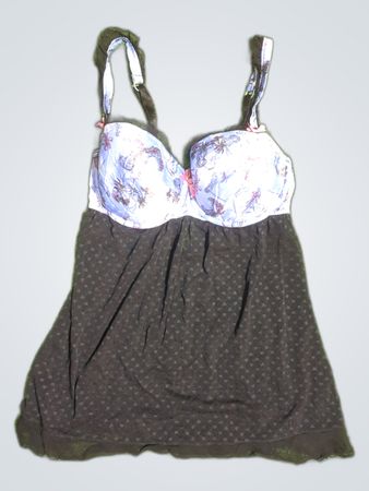 Black Camisole with Floral Pattern