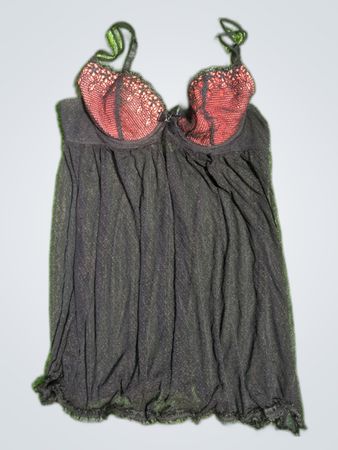 Black Lace Babydoll Nightie Size M