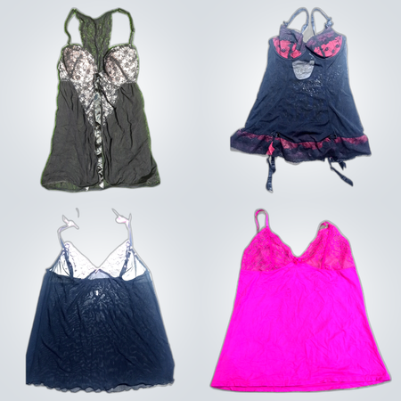 Victoria's Secret Lace Camisole & Chemise Bundle - 10 Piece Lingerie Set