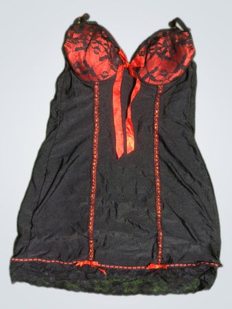Black Lace Trim Chemise