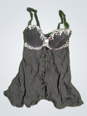 Black Lace Trim Chemise