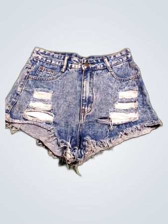 Distressed Denim Shorts