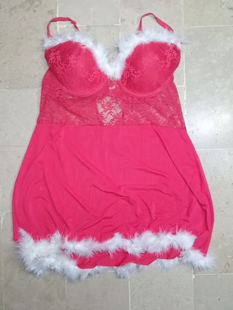 Pink Lace Trim Chemise