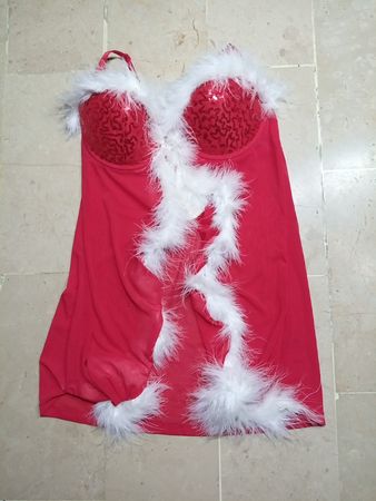 Peacock Red Feathered Costume Top