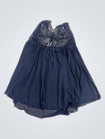 Black Lace-Trimmed Chemise