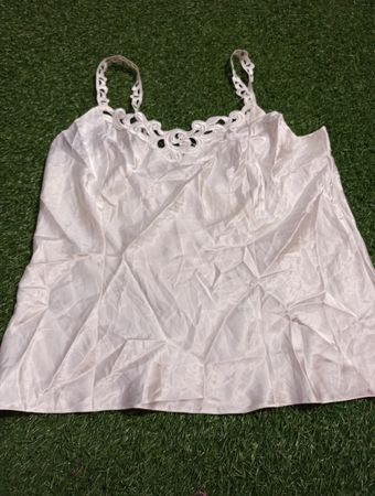 White Lace Trim Top
