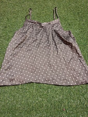 Grey Polka Dot Top
