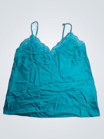 Teal Lace-Trimmed Camisole
