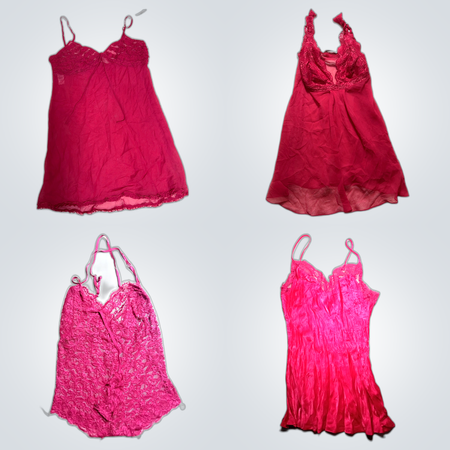 Ensemble de nuit en dentelle et satin - Janet Reger, Victoria's Secret, La Senza & Plus