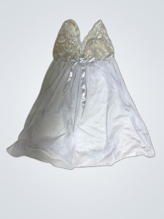 White Lace Trim Chemise