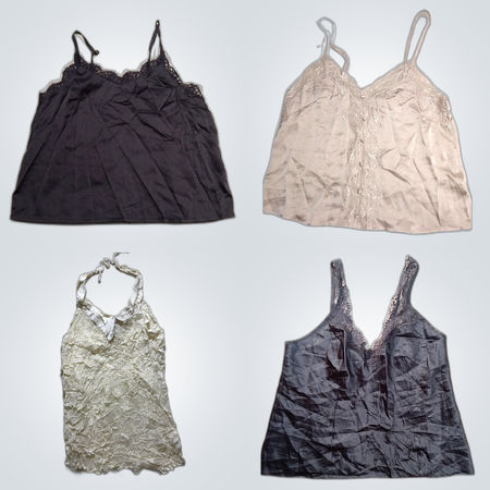 Designer & Luxury Lingerie Bundle: 18 Piece Satin, Lace & Silk Camisole & Slip Dress Set from Shelly, Victoria's Secret & More